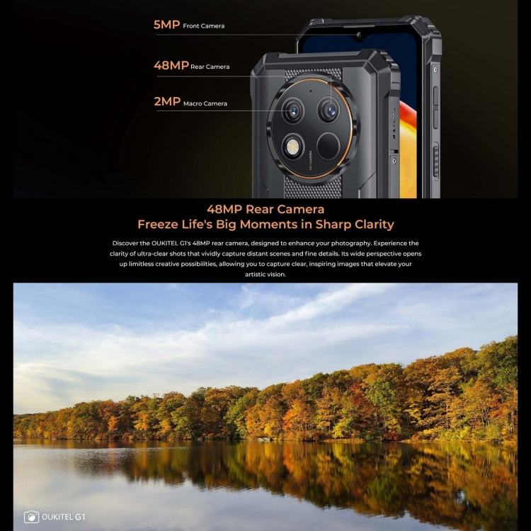 Oukitel G1 Rugged Phone, 6GB+256GB, Fingerprint Identification, 6.52 inch Android 14 T606 Octa Core, NFC, OTG, Network: 4G Oukitel G1 Rugged Phone, 6GB+256GB, Fingerprint Identification, 6.52 inch Android 14 T606 Octa Core, NFC, OTG, Network: 4G